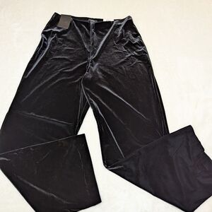 NWT Women's Alfani Black Velvet Pants Size M